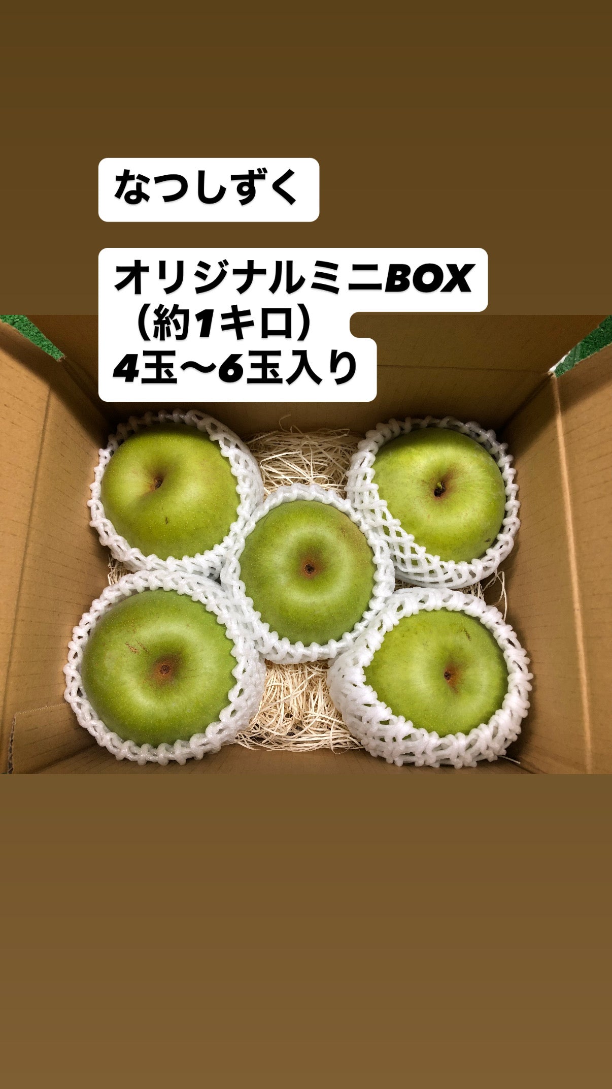 なつしずく オリジナルミニBOX(4玉前後玉入り)約1kg